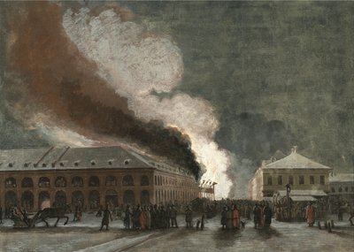 Incendio en las filas del comercio de sal de Georg Wilhelm Timm