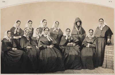 Las enfermeras de la Comuna de Enfermeras Krestovozdvizhenskaya, 1854 de Georg Wilhelm Timm