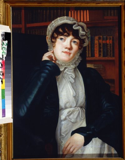Retrato de la poeta Karolina Pavlova (Caroline Karlovna Pavlova ou Carolina von Pawloff de Vassily Fyodorovich Binemann