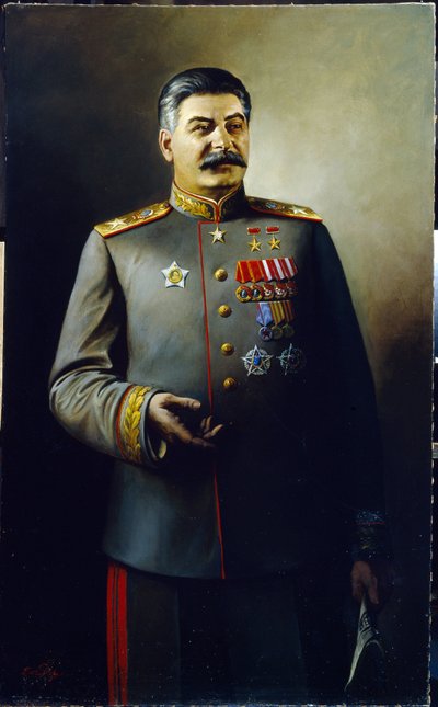 J.Staline con el uniforme de Generalísimo de la Unión Soviética de Vassily Nikolayevich Yakovlev