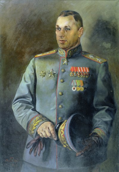 Retrato del Mariscal de la Unión Soviética y Polonia, Konstantin Rokossovsky (1896-1968) de Vassily Nikolayevich Yakovlev
