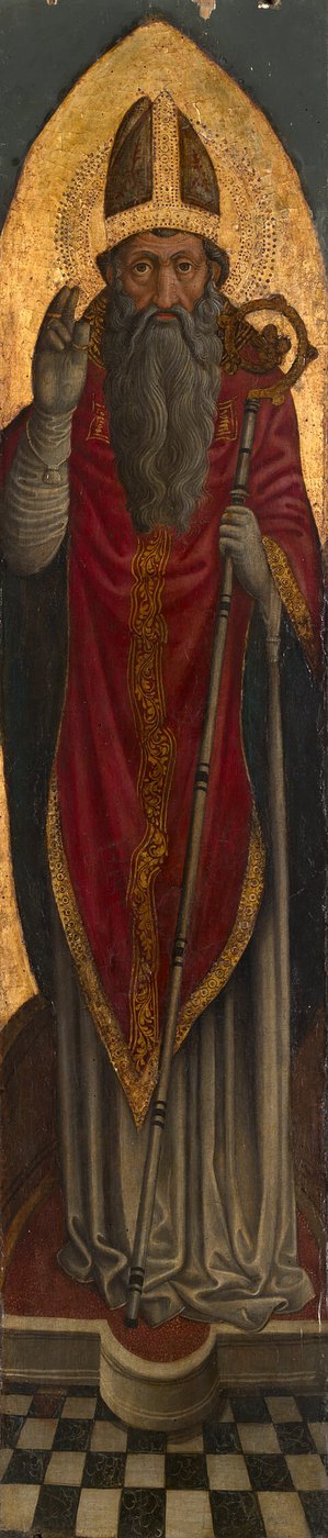 Santo obispo de un retablo agustiniano de Venetian