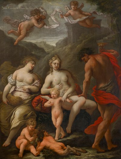 Ceres, Baco y Venus, c.1550-1610 (óleo sobre lienzo) de Venetian School