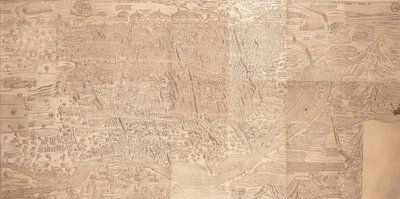 Mapa de El Cairo, vista de pájaro, 1549 de Venetian School