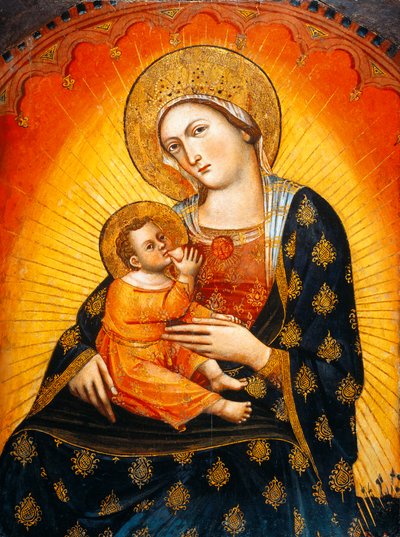 Panel con la Virgen y el Niño de Veneziano Caterino