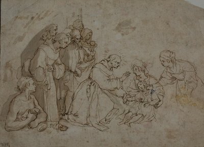 Estudio para el milagro de San Bernardino de Siena de Ventura Salimbeni