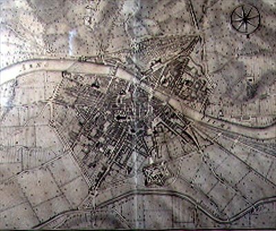 Mapa de Florencia de Vercellini Terreni