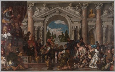 La Reina de Saba ofrece regalos a Salomón, 1582-83 de Veronese