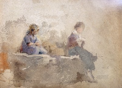 Dos mujeres jóvenes de Vespasiano Bignami