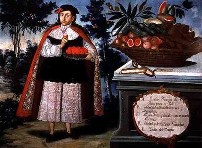 El jefe indio de Quito en traje de gala (óleo sobre lienzo) de Vicente Alban