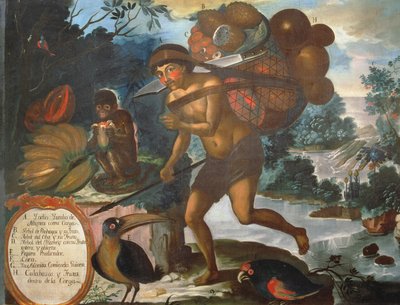Indio Yumbo de Naymas (óleo sobre lienzo) de Vicente Alban