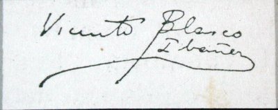 Firma del novelista de Vicente Blasco Ibanez