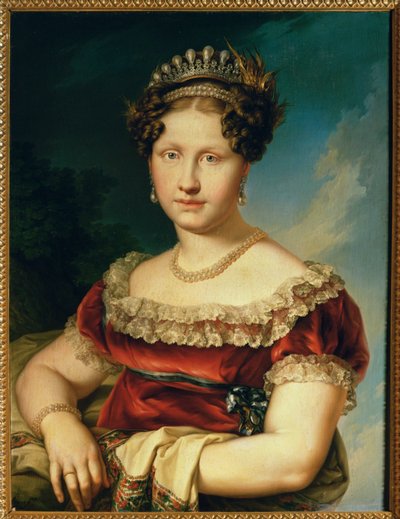 Infanta Luisa Carlota de las Dos Sicilias hija de Francisco I de las Dos Sicilias (pintura sobre lienzo) de Vicente Lopez y Portana
