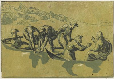 La Pesca Milagrosa Después de Rafael, c.1540 de Vicentino