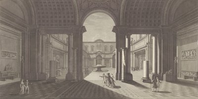 Vista del patio del Museo Pio-Clementino, de 