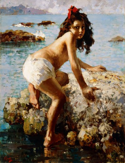 La chica en la roca de Vicenzo Irolli