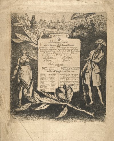Programa de la representación del 3 de febrero de 1878, sala Ventadour de Vicomte Ludovic Lepic