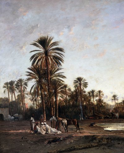 Lago de África. 1866 (óleo sobre lienzo) de Victor Pierre Huguet