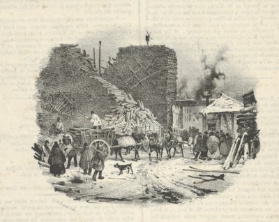 Chantier de Bois a Bruler, siglo XIX de Victor Adam