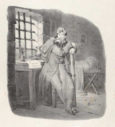 Cap. XIII: ¡Ste. Pelagie! ¡encantadora estancia! Prisión de Sainte-Pélagie, una estancia encantadora!, 1824 de Victor Adam