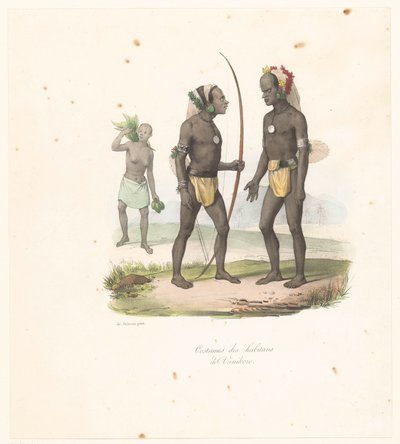 Ropa de los habitantes de Vanikoro
Costumes des habitans de Vanikoro (título en el objeto)
Voyage de découvertes de l