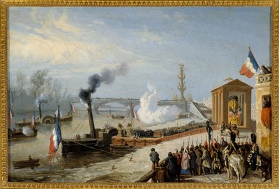 Desembarco de las cenizas de Napoleón I en Courbevoie, 15 de diciembre de Victor Adam