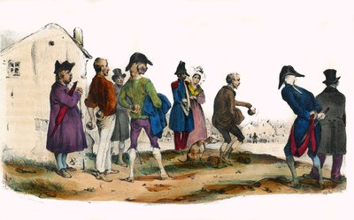 Martín, el jugador de pelota. En “Álbum Grotesque, Elecciones de Tipos Sobresalientes”, ilustraciones de Victor Adam, París, circa 1850. de Victor Adam
