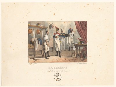 oficial pone patronas La bolsa debe ser el espejo del soldado (título sobre el objeto) Escenas militares (título de la serie) Escenas militares (título de la serie) de Victor Adam
