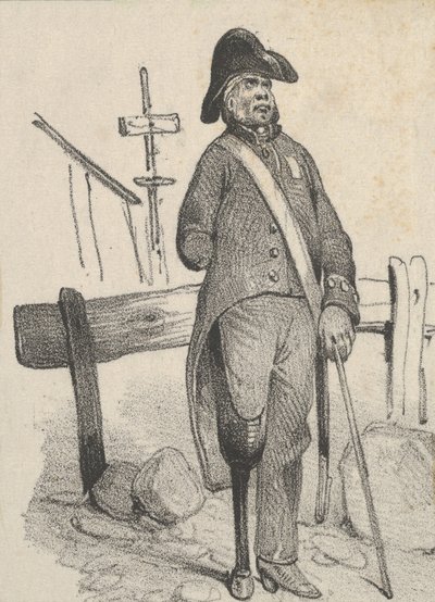 Soldado con pata de palo, mediados del siglo XIX de Victor Adam