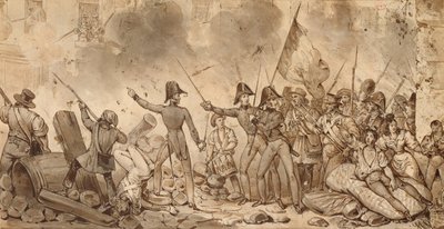 Toma del cuartel de la calle de Babylone, 29 de julio de 1830 (dibujo) de Victor Adam