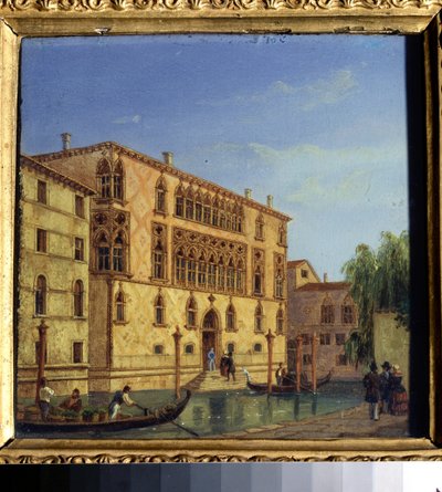 ""Vue de Venise: le palais Giovanelli"" (Vistas de Venecia. El Palacio Giovanelli) Pintura de Jean-Victor (Jean Victor) Vincent Adam (1801-1867) Museo Estatal de Arte del siglo XIX, Tula, Rusia de Victor Adam