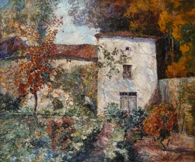Casa y huerto en otoño; Maison et Verger a l