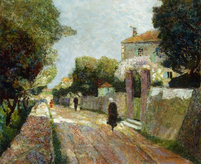 Calle Sunny Village; Rue de Village Ensoleillee de Victor Charreton
