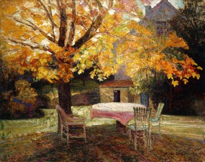 La terraza, otoño; La Terrasse, Automne de Victor Charreton