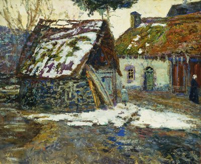 Pueblo en invierno de Victor Charreton