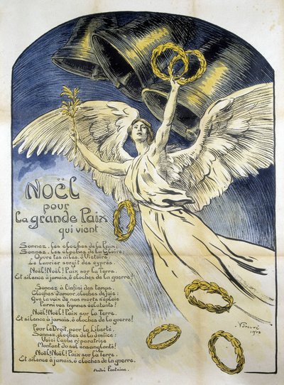 Figura alegórica de la Paz - Poema “Navidad por la gran paz que viene” de André Fontaine, ill. por V. Prouvé de Victor Emile Prouve