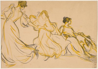Estudio para la decoración de la Salle des Fêtes para La Mairie del 11º arrondissement de París de Victor Emile Prouve