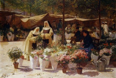 El mercado de flores de Victor Gabriel Gilbert