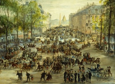 Un Bulevar Ocupado, 1877 de Victor Geruzez