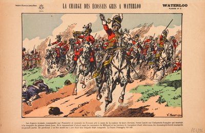 Carga de los Royal Scots Greys en la Batalla de Waterloo, c.1920 de Victor Huen