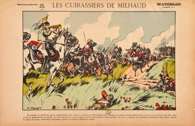 Los coraceros de Milhaud, Waterloo, c.1920 de Victor Huen