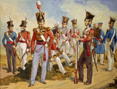 Uniformes de los Royal Marines 1815-1850, c.1924 de Victor Huen