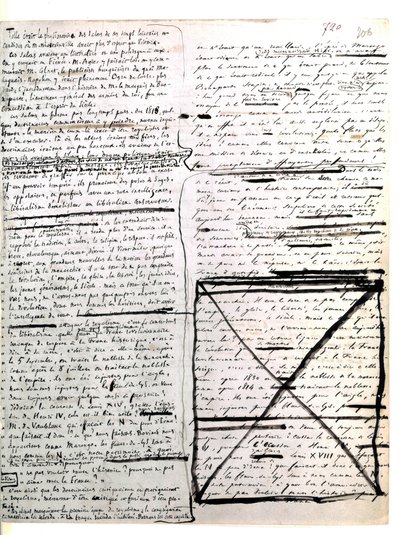 Página autógrafa de "Los Miserables" de Hugo. 1845-1861 (documentos (cartas)) de Victor Hugo
