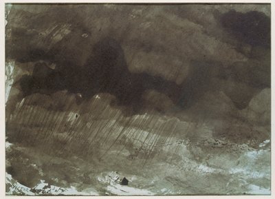 Casa aislada bajo la tormenta. Pluma y lavar ... de Victor Hugo