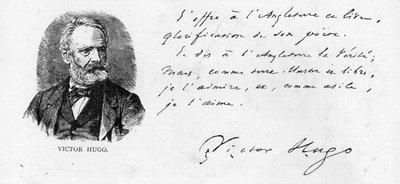 Dedicación de Victor Hugo a Inglaterra de su libro sobre Shakespeare, c.1864 de Victor Hugo