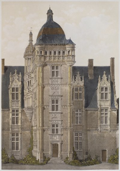 Castillo de Saint-Ouen, Mayenne, ilustración de 