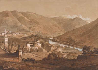 Pueblo en un valle alpino, s.f. de Victor Jean Nicolle