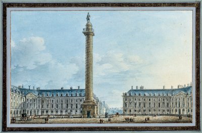 Vista de la columna bellica ubicada en la Plaza Vendôme en París de Victor Jean Nicolle