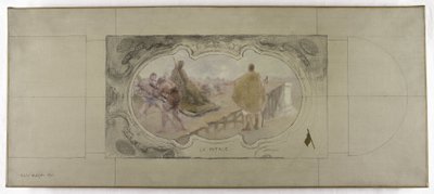 Boceto para la Galería Lobau del Ayuntamiento de París: La Patrie de Victor Jean Pierre Maziès