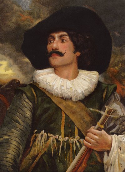 Retrato de una caballera (cromolito) de Victor John Robertson
